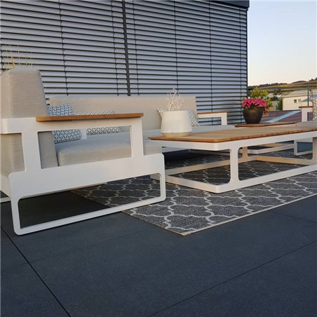 salon de jardin salon de jardin Cassis aluminium Teck blanc salon de jardin salon de jardin Cassis aluminium Teck blanc