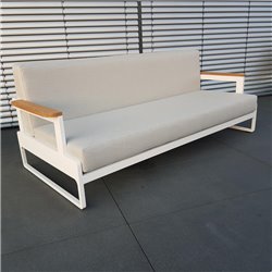 ICM Gartenlounge Outdoormöbel Cassis Aluminium Teak weiß ICM Gartenlounge Outdoormöbel Cassis Aluminium Teak weiß