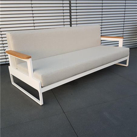 ICM Gartenlounge Outdoormöbel Cassis Aluminium Teak weiß ICM Gartenlounge Outdoormöbel Cassis Aluminium Teak weiß