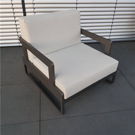 ICM Gartenlounge Loungemöbel Marseille Aluminium Anthrazit 1Sitzer Sessel ICM Gartenlounge Loungemöbel Marseille Aluminium Anthrazit 1Sitzer Sessel