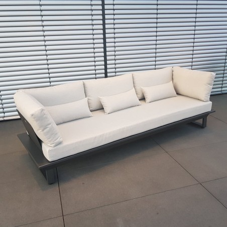 Muebles de salón de jardín ICM Menton aluminio antracita 3 plazas modul Muebles de salón de jardín ICM Menton aluminio antracita 3 plazas modul