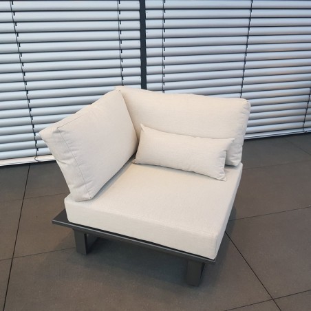 ICM Gartenlounge Loungemöbel Menton Aluminium Anthrazit 1 Sitzer Sessel Modul ICM Gartenlounge Loungemöbel Menton Aluminium Anthrazit 1 Sitzer Sessel Modul