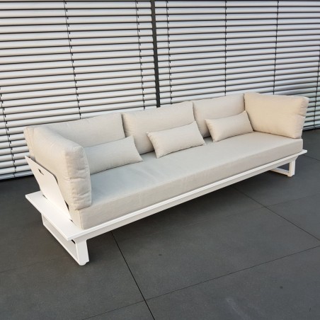 ICM garden lounge lounge lounge Sofá Menton aluminio blanco 3 plazas lounge ICM garden lounge lounge lounge Sofá Menton aluminio blanco 3 plazas lounge