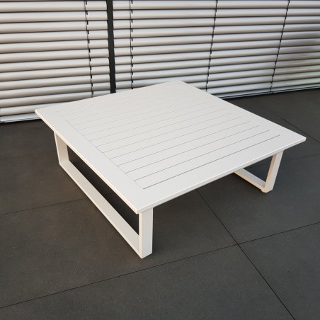 ICM table de jardin table de salon mobilier de jardin Menton aluminium blanc grande table étanche extérieur ICM table de jardin table de salon mobilier de jardin Menton aluminium blanc grande table étanche extérieur