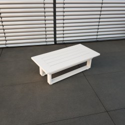 ICM garden table lounge table garden furniture Menton aluminum white small corner table table side table ourdoor module element ICM garden table lounge table garden furniture Menton aluminum white small corner table table side table ourdoor module element