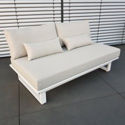 ICM salon de jardin salon meubles St. Tropez aluminium blanc module 2 places ICM salon de jardin salon meubles St. Tropez aluminium blanc module 2 places