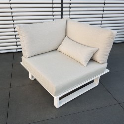 ICM garden lounge lounge furniture Mobiliario St. Tropez aluminio blanco 1 plaza ICM garden lounge lounge furniture Mobiliario St. Tropez aluminio blanco 1 plaza