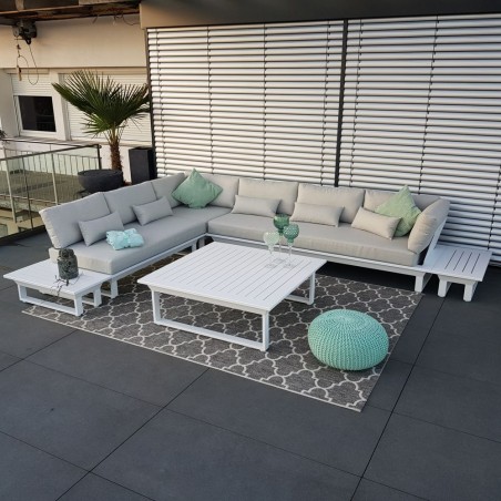 ICM garden lounge muebles de exterior St. Tropez aluminio blanco módulo lujo exclusivo modular lounge set garden ICM garden lounge muebles de exterior St. Tropez aluminio blanco módulo lujo exclusivo modular lounge set garden