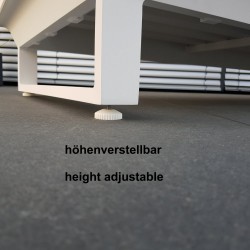 ICM jardín salón muebles de jardín Menton aluminio blanco pies pie altura regulable exterior ICM jardín salón muebles de jardín Menton aluminio blanco pies pie altura regulable exterior