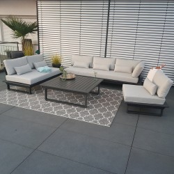Gartenlounge Set Gartenmöbel St.Tropez Aluminium Anthrazit Rundecke Modul Luxus exclusiv outdoor alu Lounge Gartenlounge Set Gartenmöbel St.Tropez Aluminium Anthrazit Rundecke Modul Luxus exclusiv outdoor alu Lounge