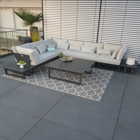 ICM garden lounge garden furniture St. Tropez anthracite lounge module Outdoor exclusive alu luxury furniture ICM garden lounge garden furniture St. Tropez anthracite lounge module Outdoor exclusive alu luxury furniture