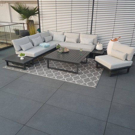 ICM garden lounge muebles de jardín St. Tropez aluminio antracita lounge muebles módulo de aluminio modular exclusivo ICM garden lounge muebles de jardín St. Tropez aluminio antracita lounge muebles módulo de aluminio modular exclusivo
