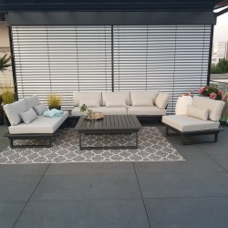 ICM garden lounge muebles de jardín St. Tropez aluminio antracita módulo modular lounge set exterior ICM garden lounge muebles de jardín St. Tropez aluminio antracita módulo modular lounge set exterior
