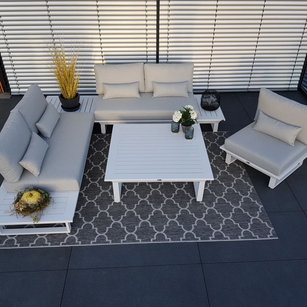 ICM garden lounge outdoor furniture Grenoble aluminum module anthracite luxury set garden furniture