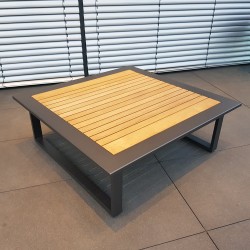 ICM table de jardin table de salon salon de jardin Cannes aluminium Teck aluminium anthracite grande table ICM table de jardin table de salon salon de jardin Cannes aluminium Teck aluminium anthracite grande table